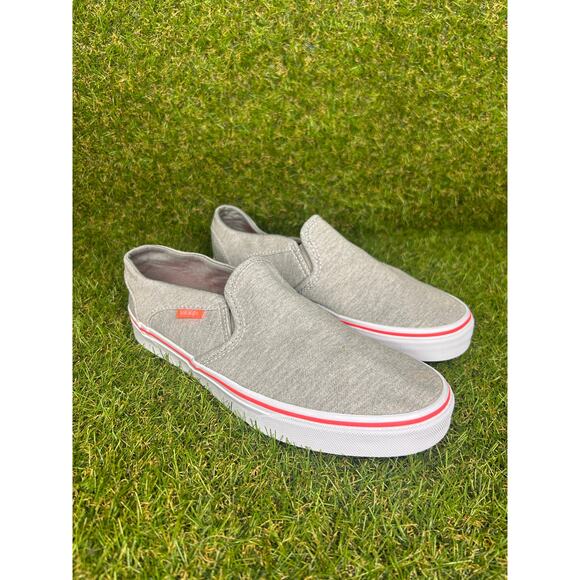 Vans Womens Asher Jersey Gray Slip-On Sneakers Streetwear Size 9 - Picture 4 of 9